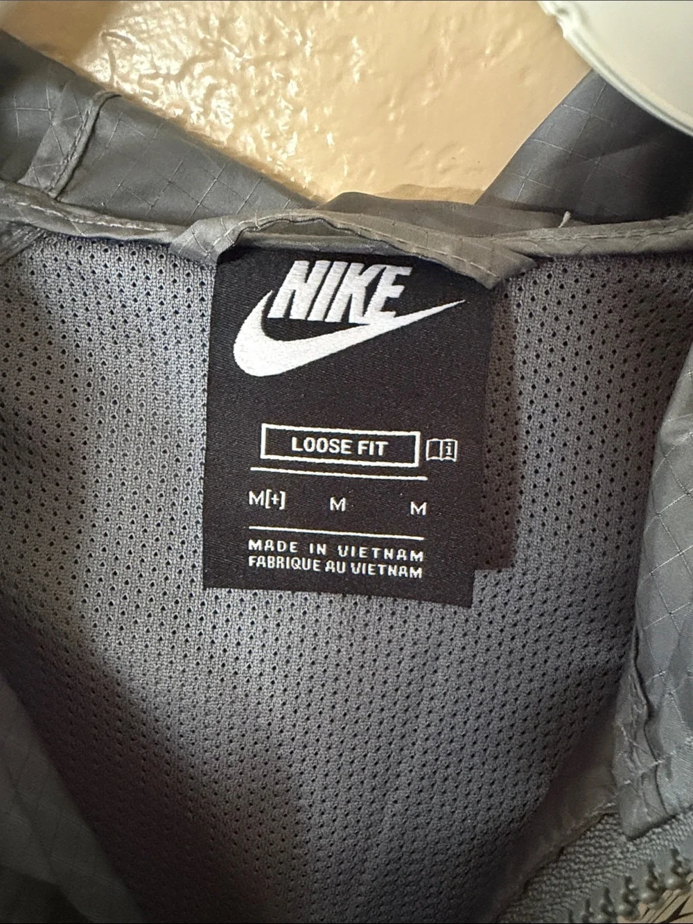 Nike Kids Windrunner Full Zip Hooded Jacket Gray/Black Pink Size M+